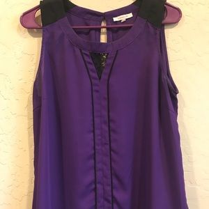 Purple and black blouse